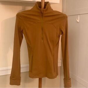 Lululemon Run Briskly Size 6 pullover Spiced Bronze 1/2 Zip
